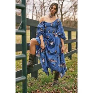 Free People Morning Glory Maxi Dress Size Large Floral